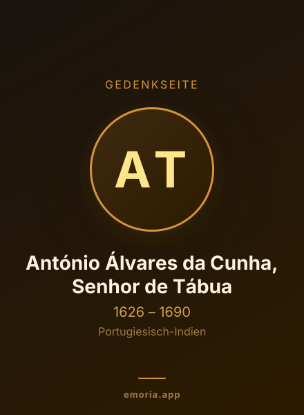 Gedenkportrait von António Álvares da Cunha, Senhor de Tábua
