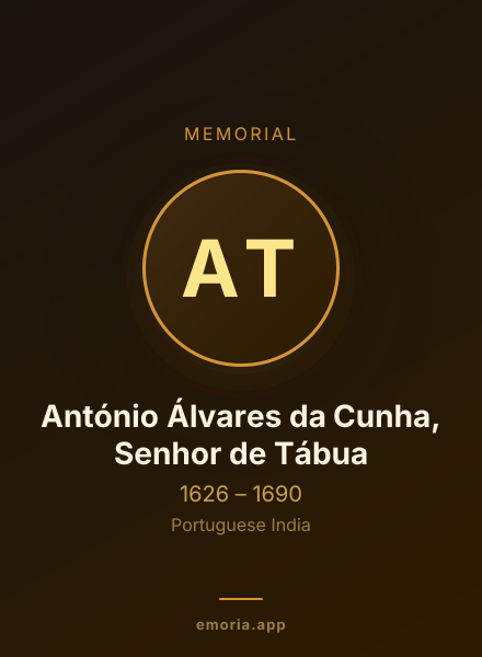 Memorial portrait of António Álvares da Cunha, Senhor de Tábua