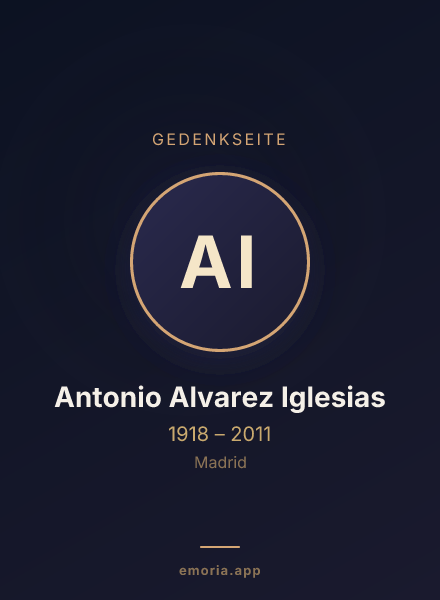 Gedenkportrait von Antonio Alvarez Iglesias