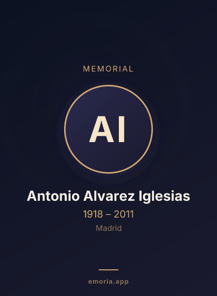 Memorial portrait of Antonio Alvarez Iglesias