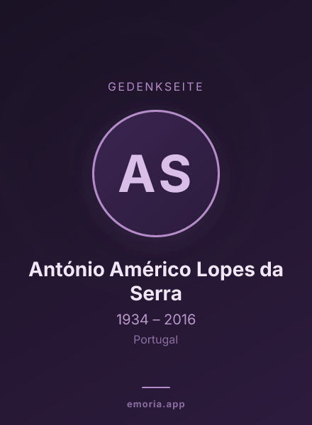 Gedenkportrait von António Américo Lopes da Serra