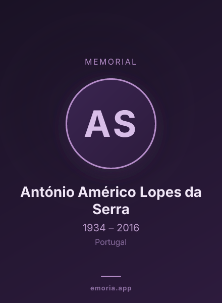 Memorial portrait of António Américo Lopes da Serra