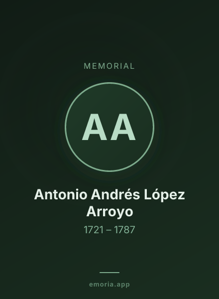 Memorial portrait of Antonio Andrés López Arroyo