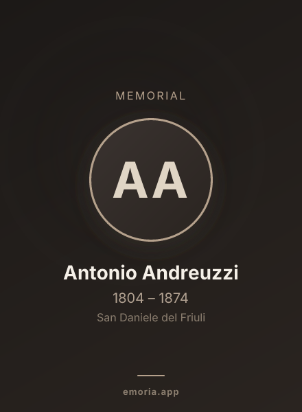 Memorial portrait of Antonio Andreuzzi