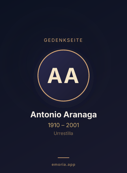Gedenkportrait von Antonio Aranaga