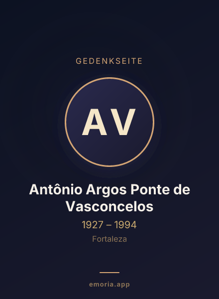 Gedenkportrait von Antônio Argos Ponte de Vasconcelos