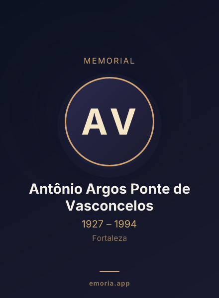 Memorial portrait of Antônio Argos Ponte de Vasconcelos