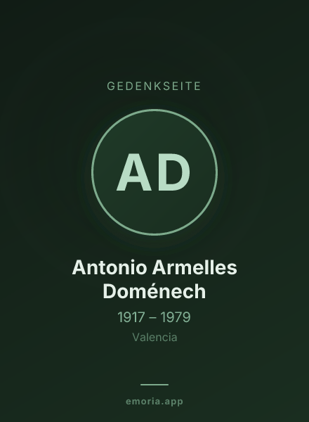Gedenkportrait von Antonio Armelles Doménech