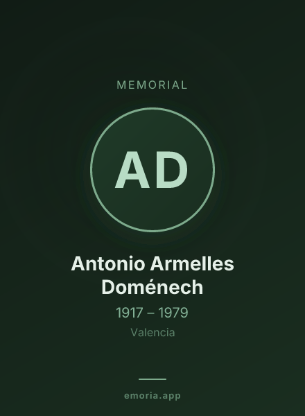 Memorial portrait of Antonio Armelles Doménech