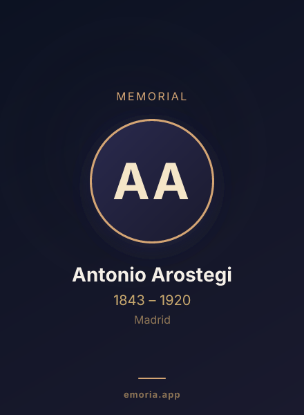 Memorial portrait of Antonio Arostegi