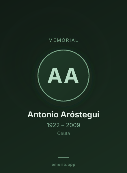 Memorial portrait of Antonio Aróstegui