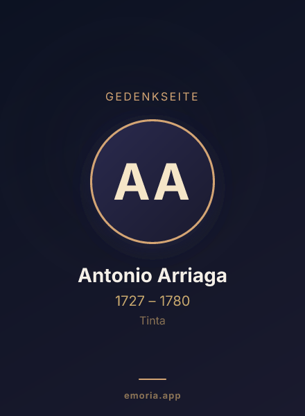 Gedenkportrait von Antonio Arriaga