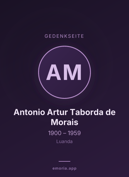 Gedenkportrait von Antonio Artur Taborda de Morais