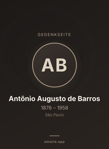 Gedenkportrait von Antônio Augusto de Barros
