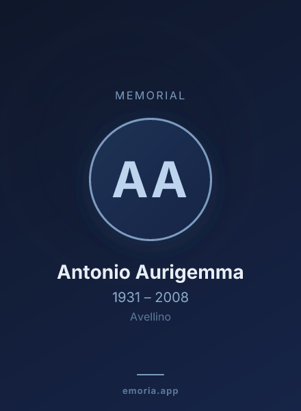 Memorial portrait of Antonio Aurigemma