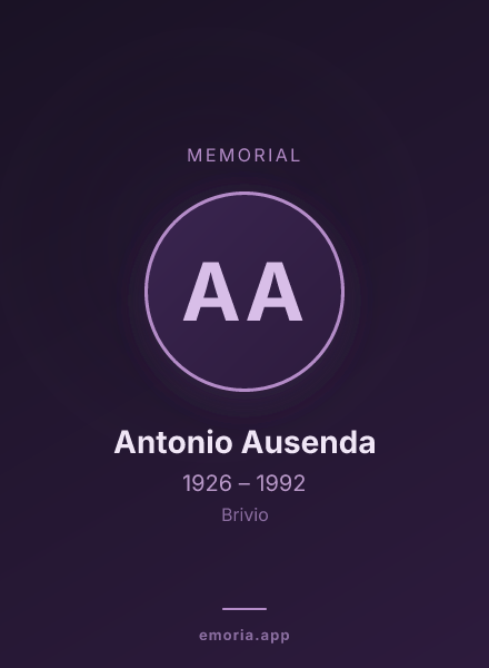 Memorial portrait of Antonio Ausenda