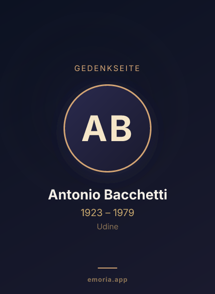Gedenkportrait von Antonio Bacchetti