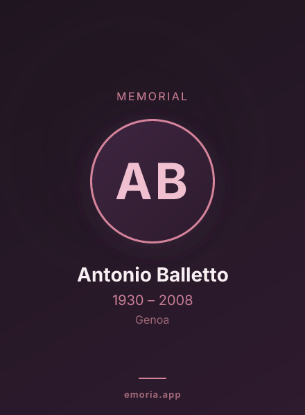 Memorial portrait of Antonio Balletto