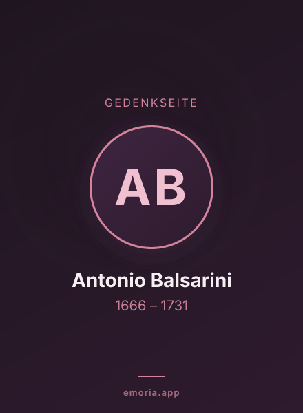 Gedenkportrait von Antonio Balsarini