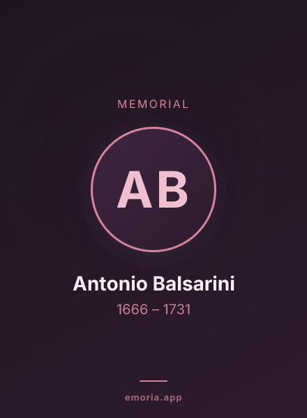 Memorial portrait of Antonio Balsarini