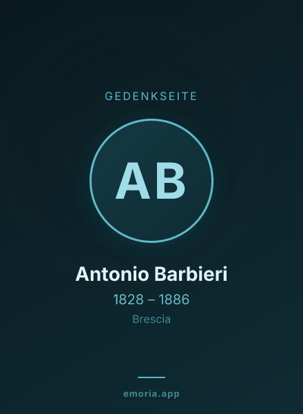 Gedenkportrait von Antonio Barbieri