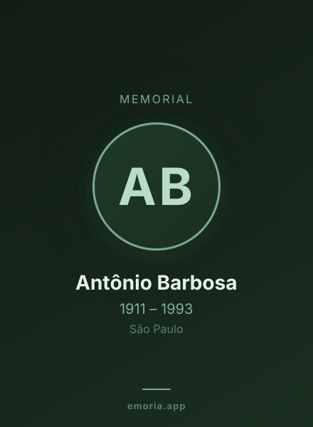 Memorial portrait of Antônio Barbosa