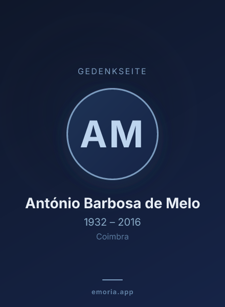 Gedenkportrait von António Barbosa de Melo