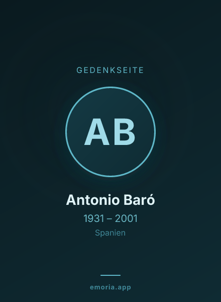 Gedenkportrait von Antonio Baró