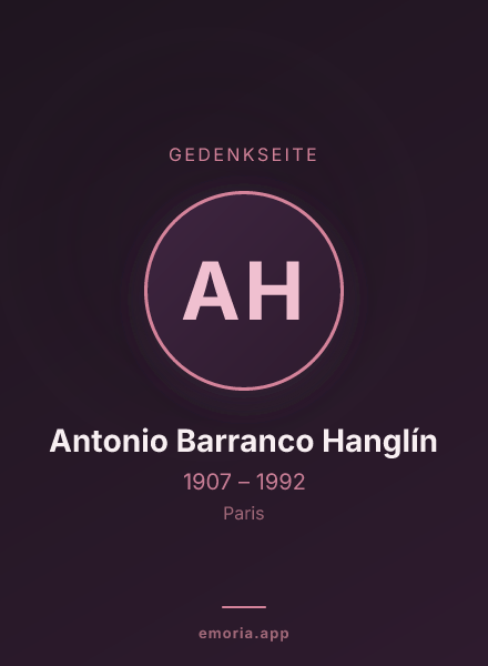 Gedenkportrait von Antonio Barranco Hanglín