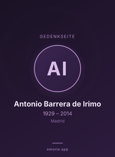 Gedenkportrait von Antonio Barrera de Irimo
