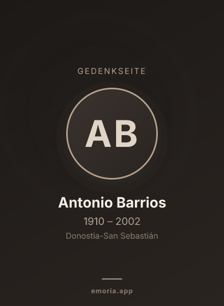 Gedenkportrait von Antonio Barrios