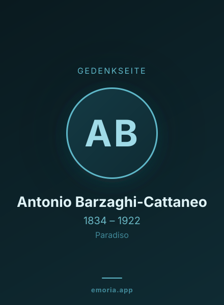 Gedenkportrait von Antonio Barzaghi-Cattaneo