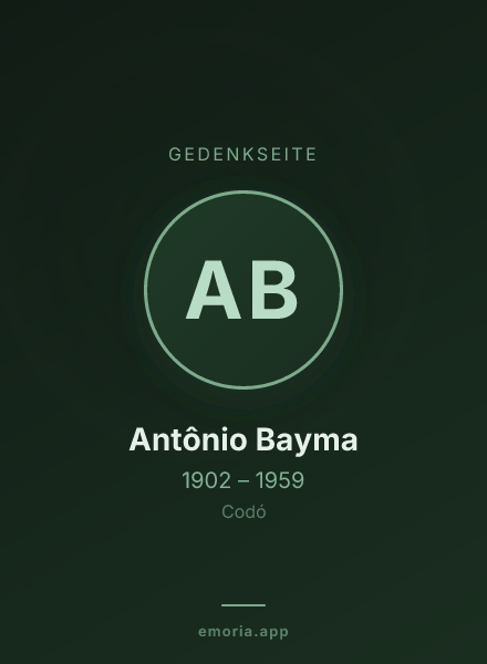 Gedenkportrait von Antônio Bayma
