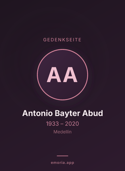 Gedenkportrait von Antonio Bayter Abud