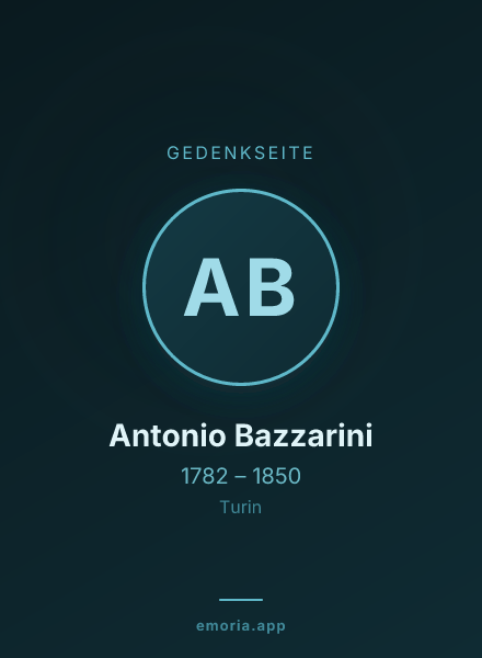 Gedenkportrait von Antonio Bazzarini