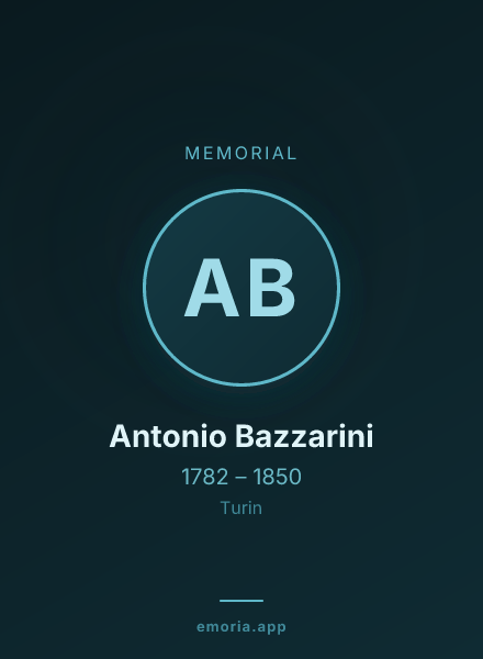 Memorial portrait of Antonio Bazzarini