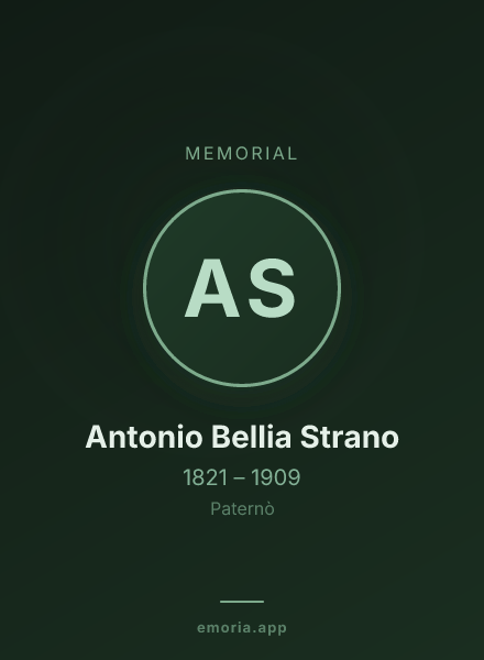 Memorial portrait of Antonio Bellia Strano
