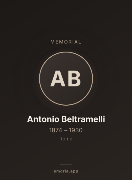 Memorial portrait of Antonio Beltramelli