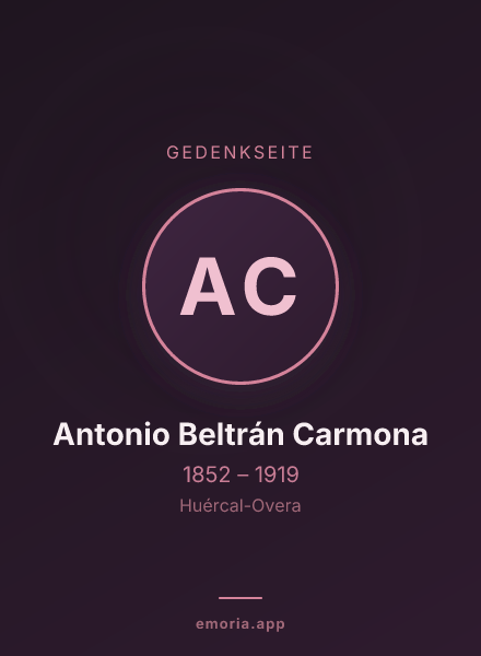 Gedenkportrait von Antonio Beltrán Carmona