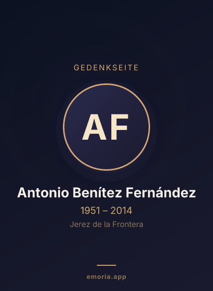Gedenkportrait von Antonio Benítez Fernández