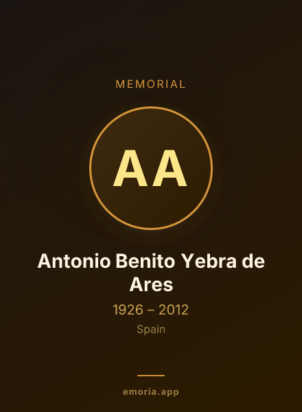 Memorial portrait of Antonio Benito Yebra de Ares