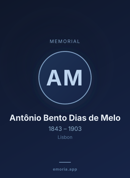 Memorial portrait of Antônio Bento Dias de Melo