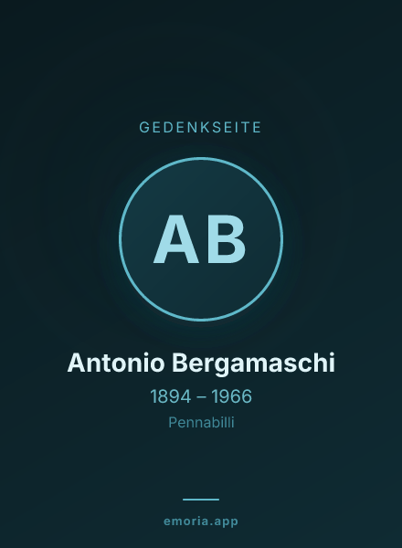 Gedenkportrait von Antonio Bergamaschi