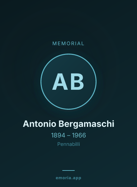 Memorial portrait of Antonio Bergamaschi