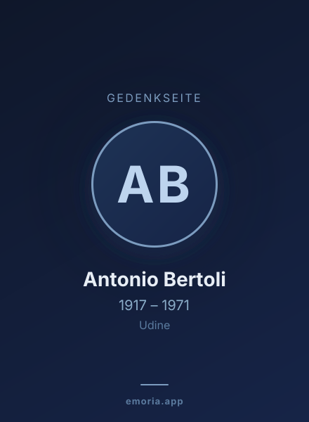 Gedenkportrait von Antonio Bertoli