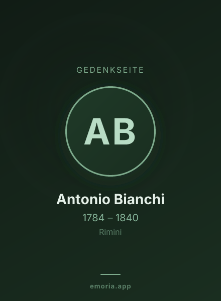 Gedenkportrait von Antonio Bianchi