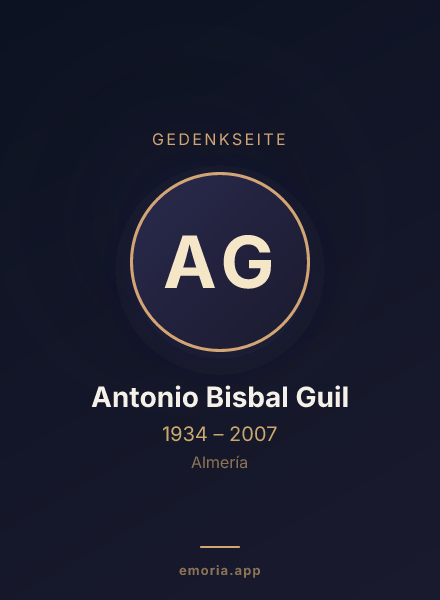 Gedenkportrait von Antonio Bisbal Guil