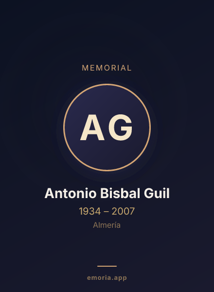 Memorial portrait of Antonio Bisbal Guil