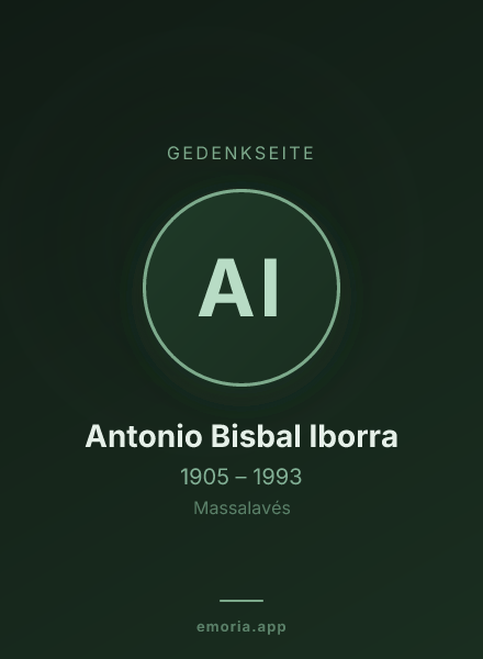 Gedenkportrait von Antonio Bisbal Iborra