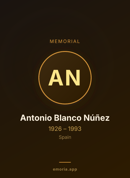 Memorial portrait of Antonio Blanco Núñez